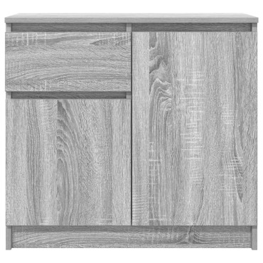 vidaXL Συρταριέρα με Συρτάρια Γκρι Sonoma 71x35x65cm από Επεξ. Ξύλο 1 τεμ.