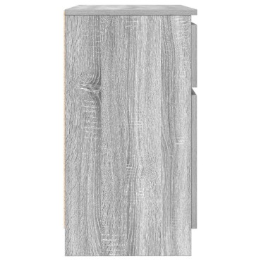 vidaXL Συρταριέρα με Συρτάρια Γκρι Sonoma 71x35x65cm από Επεξ. Ξύλο 1 τεμ.