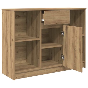 vidaXL Συρταριέρα με Συρτάρια Τεχνίτης Δρυς 101x35x76cm Επεξ. Ξύλο 1 τεμ.