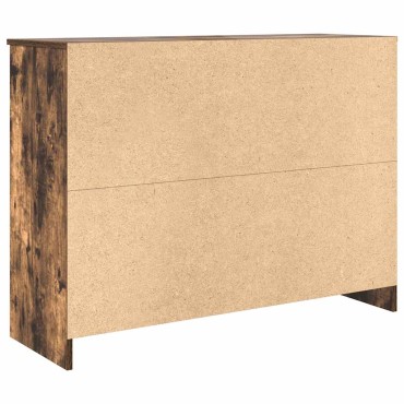vidaXL Συρταριέρα με Συρτάρια Καπνιστή Δρυς 101x35x76cm Επεξ. Ξύλο 1 τεμ.