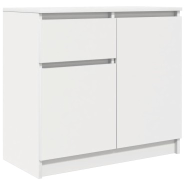 vidaXL Συρταριέρα με Συρτάρια Λευκή 71x35x65cm από Επεξ. Ξύλο 1 τεμ.