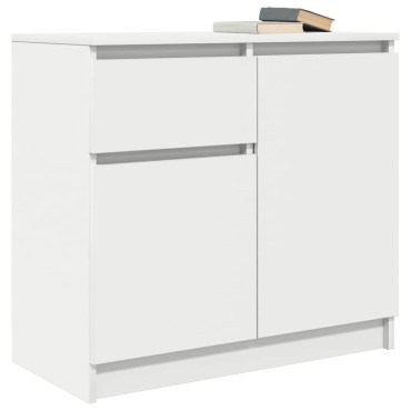 vidaXL Συρταριέρα με Συρτάρια Λευκή 71x35x65cm από Επεξ. Ξύλο 1 τεμ.