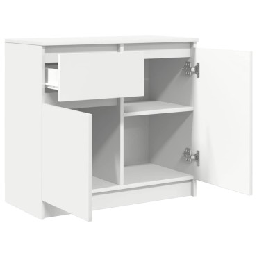 vidaXL Συρταριέρα με Συρτάρια Λευκή 71x35x65cm από Επεξ. Ξύλο 1 τεμ.