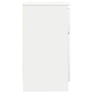 vidaXL Συρταριέρα με Συρτάρια Λευκή 71x35x65cm από Επεξ. Ξύλο 1 τεμ.