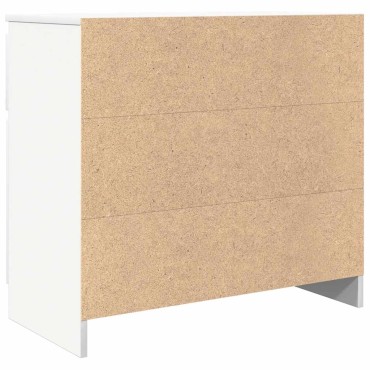 vidaXL Συρταριέρα με Συρτάρια Λευκή 71x35x65cm από Επεξ. Ξύλο 1 τεμ.