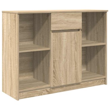 vidaXL Συρταριέρα με Συρτάρια Sonoma Δρυς 101x35x76cm από Επεξ. Ξύλο 1 τεμ.