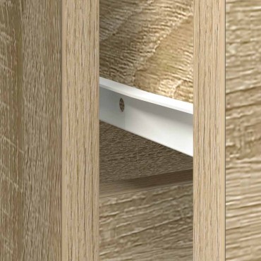 vidaXL Συρταριέρα με Συρτάρια Sonoma Δρυς 101x35x76cm από Επεξ. Ξύλο 1 τεμ.
