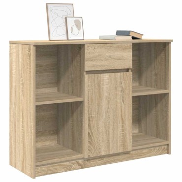 vidaXL Συρταριέρα με Συρτάρια Sonoma Δρυς 101x35x76cm από Επεξ. Ξύλο 1 τεμ.