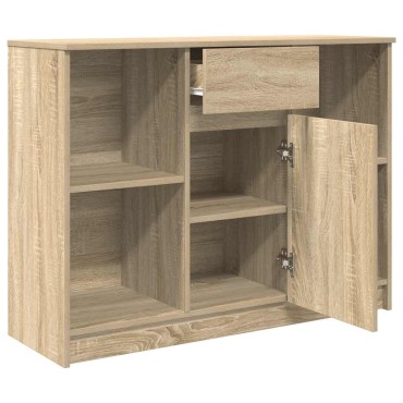 vidaXL Συρταριέρα με Συρτάρια Sonoma Δρυς 101x35x76cm από Επεξ. Ξύλο 1 τεμ.