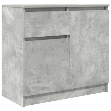 vidaXL Συρταριέρα με Συρτάρια Γκρι Σκυρ. 71x35x65cm από Επεξ. Ξύλο 1 τεμ.
