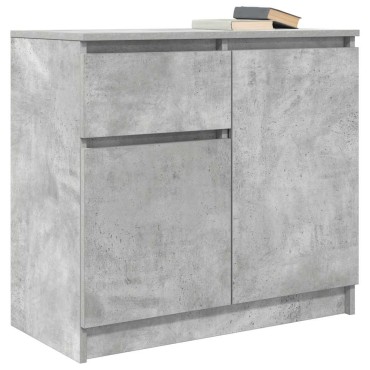 vidaXL Συρταριέρα με Συρτάρια Γκρι Σκυρ. 71x35x65cm από Επεξ. Ξύλο 1 τεμ.