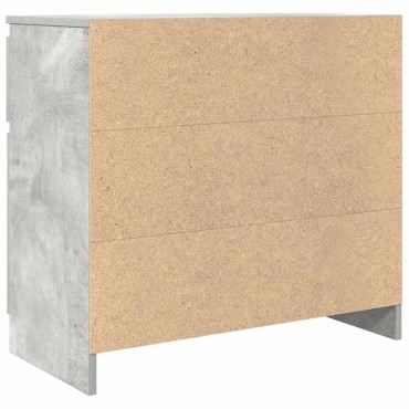 vidaXL Συρταριέρα με Συρτάρια Γκρι Σκυρ. 71x35x65cm από Επεξ. Ξύλο 1 τεμ.