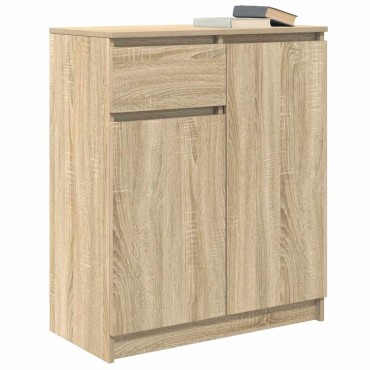 vidaXL Συρταριέρα με Συρτάρια Sonoma Δρυς 71x35x84cm από Επεξ. Ξύλο 1 τεμ.
