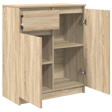 vidaXL Συρταριέρα με Συρτάρια Sonoma Δρυς 71x35x84cm από Επεξ. Ξύλο 1 τεμ.