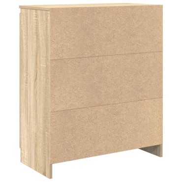 vidaXL Συρταριέρα με Συρτάρια Sonoma Δρυς 71x35x84cm από Επεξ. Ξύλο 1 τεμ.