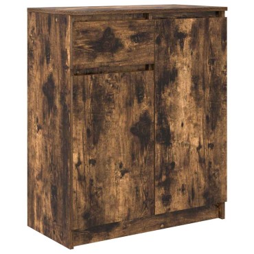 vidaXL Συρταριέρα με Συρτάρια Καπνιστή Δρυς 71x35x84cm Επεξ. Ξύλο 1 τεμ.