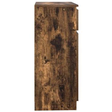 vidaXL Συρταριέρα με Συρτάρια Καπνιστή Δρυς 71x35x84cm Επεξ. Ξύλο 1 τεμ.