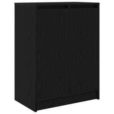 vidaXL Sideboard Μαύρη βελανιδιά 57x34x76cm Κατασκευασμένο ξύλο 1 τεμ.