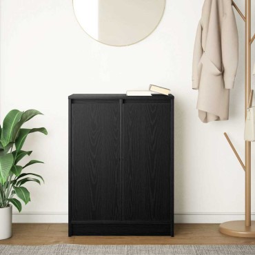 vidaXL Sideboard Μαύρη βελανιδιά 57x34x76cm Κατασκευασμένο ξύλο 1 τεμ.
