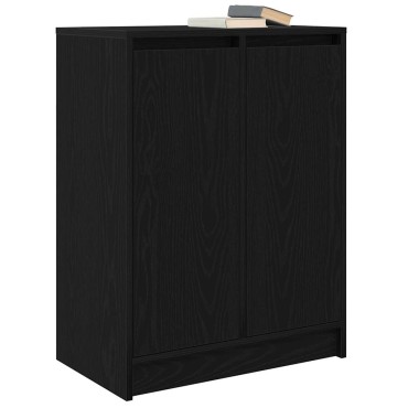 vidaXL Sideboard Μαύρη βελανιδιά 57x34x76cm Κατασκευασμένο ξύλο 1 τεμ.