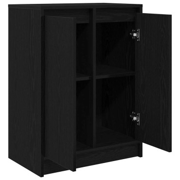 vidaXL Sideboard Μαύρη βελανιδιά 57x34x76cm Κατασκευασμένο ξύλο 1 τεμ.
