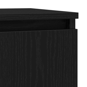 vidaXL Sideboard Μαύρη βελανιδιά 57x34x76cm Κατασκευασμένο ξύλο 1 τεμ.