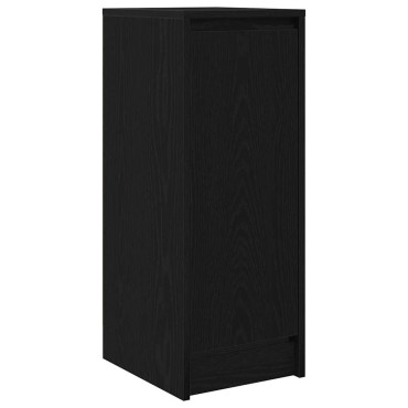 vidaXL Sideboard Μαύρη βελανιδιά 29,5x34x76cm Κατασκευασμένο ξύλο 1 τεμ.