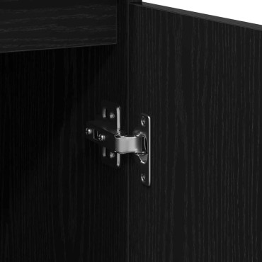 vidaXL Sideboard Μαύρη βελανιδιά 29,5x34x76cm Κατασκευασμένο ξύλο 1 τεμ.