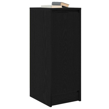 vidaXL Sideboard Μαύρη βελανιδιά 29,5x34x76cm Κατασκευασμένο ξύλο 1 τεμ.