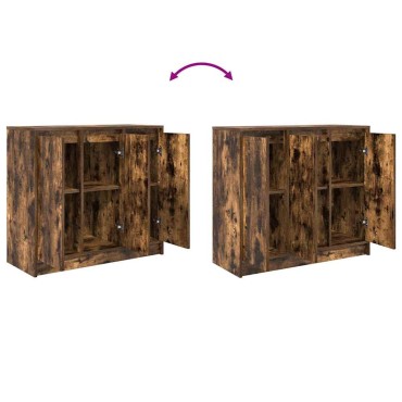 vidaXL Συρταριέρα Καπνιστή δρυς 85x34x76cm Κατασκευασμένο ξύλο 1 τεμ.