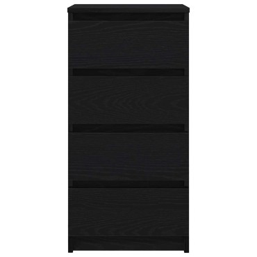vidaXL Συρταριέρα Μαύρη βελανιδιά 37,5x35x76cm Κατασκευασμένο ξύλο 1 τεμ.