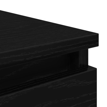 vidaXL Συρταριέρα Μαύρη βελανιδιά 37,5x35x76cm Κατασκευασμένο ξύλο 1 τεμ.