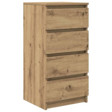 vidaXL Μπουφές Αρτισιανή Δρυς 37,5x35x76cm από Επεξεργασμένο Ξύλο 1 τεμ.
