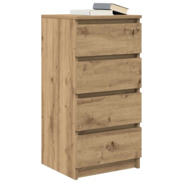 vidaXL Μπουφές Αρτισιανή Δρυς 37,5x35x76cm από Επεξεργασμένο Ξύλο 1 τεμ.