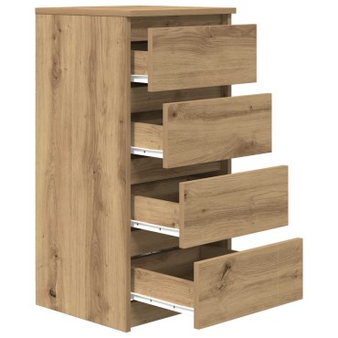 vidaXL Μπουφές Αρτισιανή Δρυς 37,5x35x76cm από Επεξεργασμένο Ξύλο 1 τεμ.