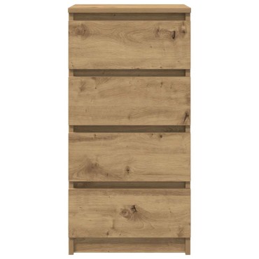 vidaXL Μπουφές Αρτισιανή Δρυς 37,5x35x76cm από Επεξεργασμένο Ξύλο 1 τεμ.