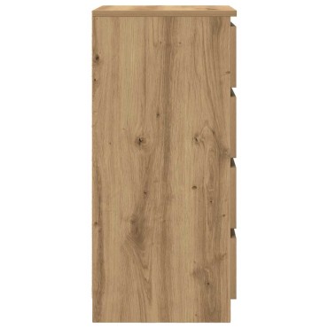 vidaXL Μπουφές Αρτισιανή Δρυς 37,5x35x76cm από Επεξεργασμένο Ξύλο 1 τεμ.