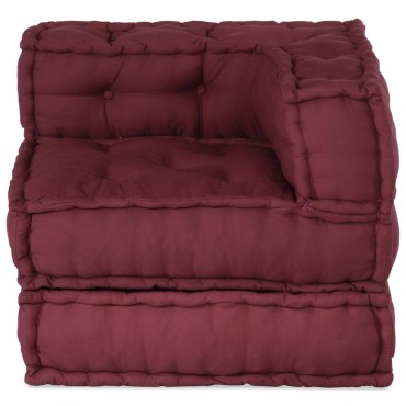 vidaXL Modular Pouffe Maroon 70x70x54 ύφασμα 70x70x54 cm
