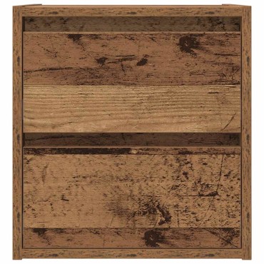 vidaXL Κομοδίνο Επιτοίχιο Όψη Παλαιού Ξύλου 38x34x40cm 1 τεμ.