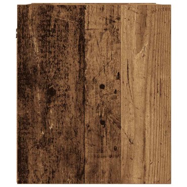 vidaXL Κομοδίνο Επιτοίχιο Όψη Παλαιού Ξύλου 38x34x40cm 1 τεμ.