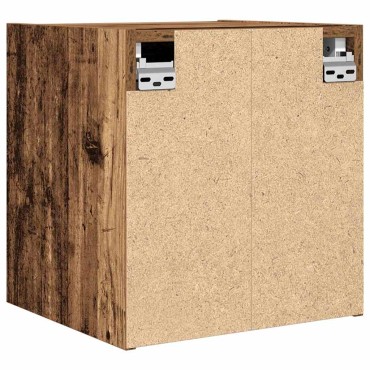 vidaXL Κομοδίνο Επιτοίχιο Όψη Παλαιού Ξύλου 38x34x40cm 1 τεμ.