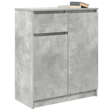 vidaXL Συρταριέρα με Συρτάρια Γκρι Σκυρ. 71x35x84cm από Επεξ. Ξύλο 1 τεμ.