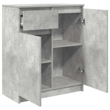 vidaXL Συρταριέρα με Συρτάρια Γκρι Σκυρ. 71x35x84cm από Επεξ. Ξύλο 1 τεμ.