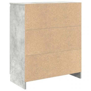 vidaXL Συρταριέρα με Συρτάρια Γκρι Σκυρ. 71x35x84cm από Επεξ. Ξύλο 1 τεμ.