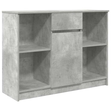 vidaXL Συρταριέρα με Συρτάρια Γκρι Σκυρ. 101x35x76cm από Επεξ. Ξύλο 1 τεμ.