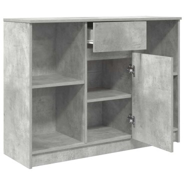 vidaXL Συρταριέρα με Συρτάρια Γκρι Σκυρ. 101x35x76cm από Επεξ. Ξύλο 1 τεμ.