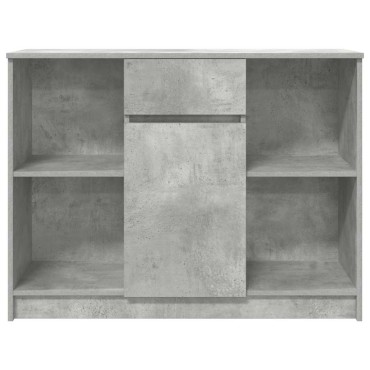 vidaXL Συρταριέρα με Συρτάρια Γκρι Σκυρ. 101x35x76cm από Επεξ. Ξύλο 1 τεμ.