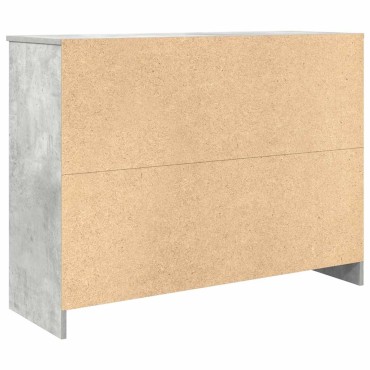 vidaXL Συρταριέρα με Συρτάρια Γκρι Σκυρ. 101x35x76cm από Επεξ. Ξύλο 1 τεμ.