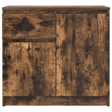 vidaXL Συρταριέρα με Συρτάρια Καπνιστή Δρυς 71x35x65cm Επεξ. Ξύλο 1 τεμ.