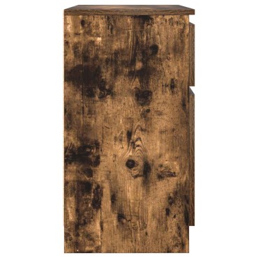 vidaXL Συρταριέρα με Συρτάρια Καπνιστή Δρυς 71x35x65cm Επεξ. Ξύλο 1 τεμ.
